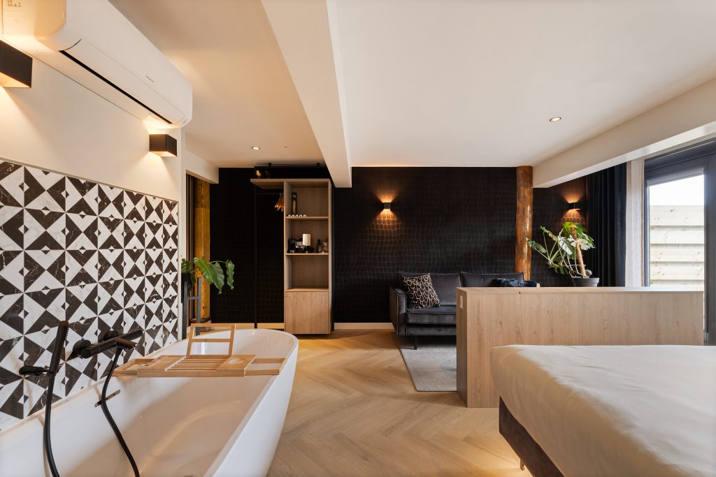 Interieurontwerp boetiek hotel luxe kamer